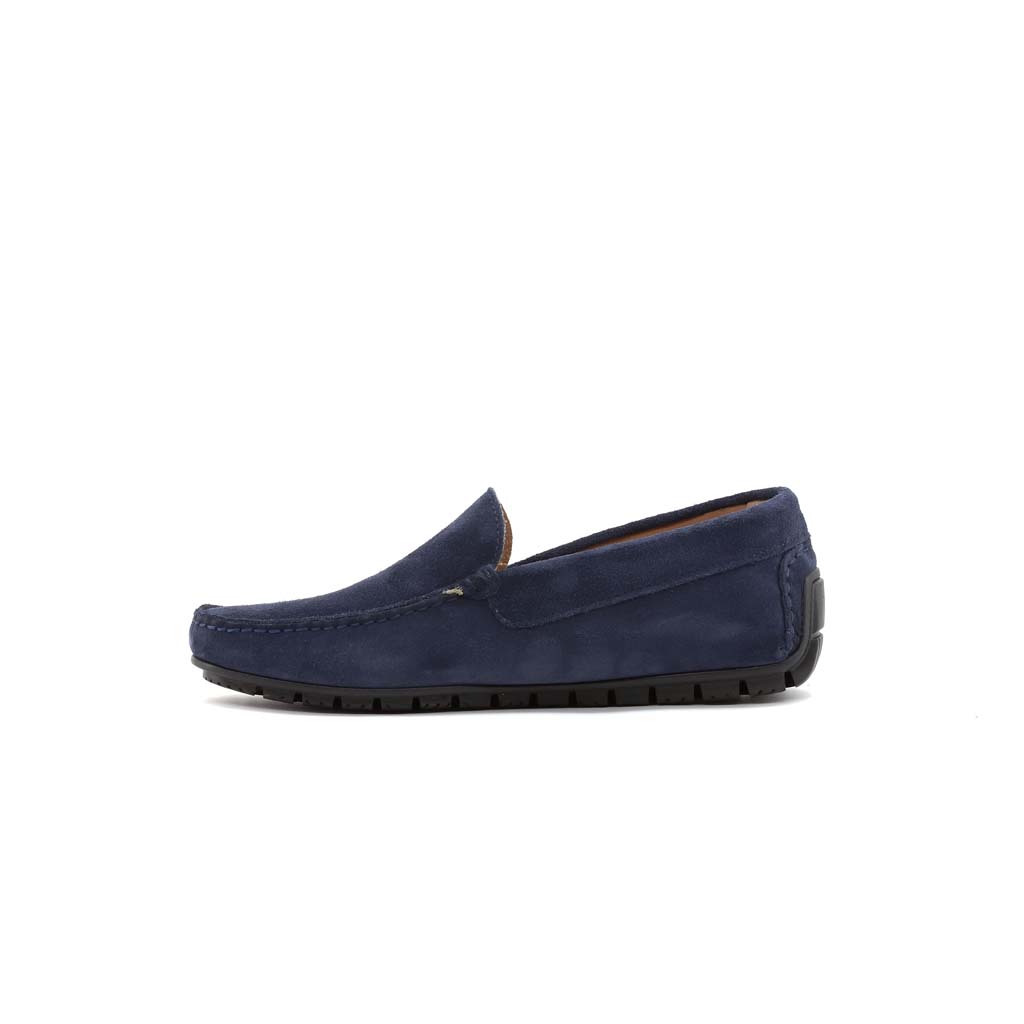Club Style Mocassino Car Shoe Camoscio Blu
